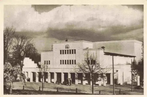 AK / Ansichtskarte SIBIU Hermannstadt RO Teatrul-de-stat Staatstheater Bauhaus Baum Eingang