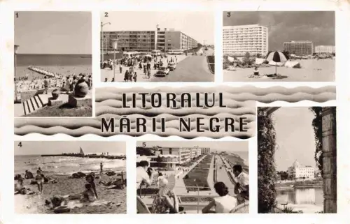 AK / Ansichtskarte Litoral RO Strand Promenade Hochhaeuser Sommerfrische Zeltplatz Segelboot Mehrbildkarte Eforie-Sud Konstanza Mamaia