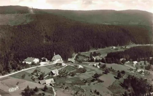 AK / Ansichtskarte Hundsbach  Forbach Schwarzwald BW Fliegeraufnahme Schwarzwald Schwarzwald-Hochstrasse Schwarzwald-Taelerstrasse Kirche Wald Erbersbronn
