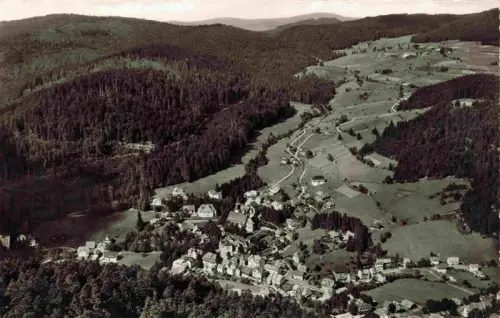 AK / Ansichtskarte Todtmoos Schwarzwald BW Luftaufnahme Todtmoos Hochschwarzwald Wald Tal Kurort Villen Kirche Berge
