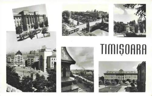 AK / Ansichtskarte TIMISOARA RO Strassenbahn Denkmal Park Gebaeude Stadtansicht Mehrbildkarte