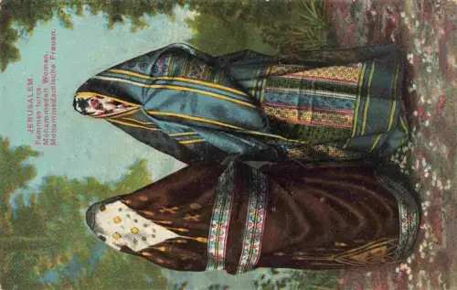 AK / Ansichtskarte Jerusalem  Yerushalayim Israel Femmes-turcs Mohammedan-Women Mohammedanische-Frauen Schleier Tracht orientalisch Frauen