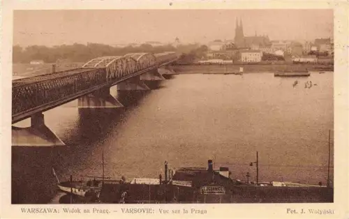 AK / Ansichtskarte WARSZAWA Warschau PL Weichsel Bruecke Praga Dampfschiff Kathedrale Stadtansicht