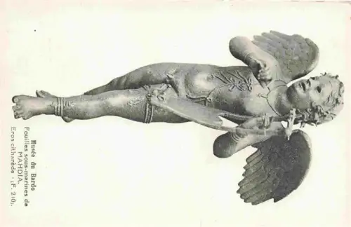 AK / Ansichtskarte Mahdia Tunesie Musee-du-Bardo Fouilles-sous-marines Eros-citharede Bronzestatue Antike Skulptur