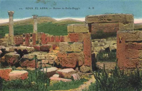 AK / Ansichtskarte Souk-el-Arba Tunisie Ruines-de-Bulla-Regia Roemische-Ruinen Saeulen Antike Ausgrabung