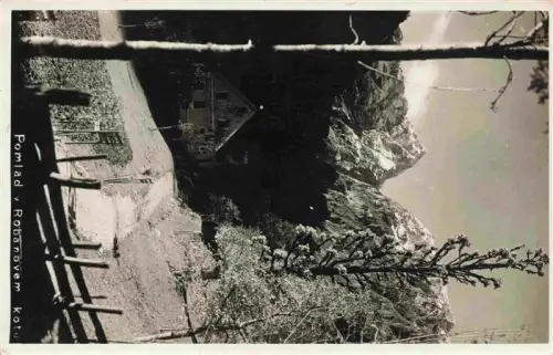 AK / Ansichtskarte Solcava Slovenia Robanov-kot Tal Berggipfel Berghaus Schnee Baeume Alpen Weg