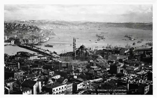 AK / Ansichtskarte ISTANBUL Constantinopel TK Goldenes-Horn Galatabruecke Yeni-Cami Moschee Bosporus Schiffe Stadtansicht Daecher
