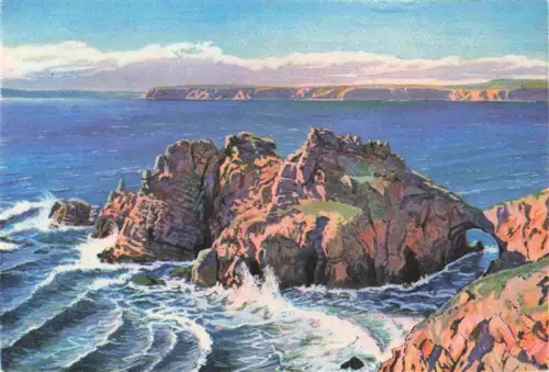 AK / Ansichtskarte Morgat 29 Finistere Château-de-Dinant Felsen Meer Wellen Kueste Bretagne Felsbogen