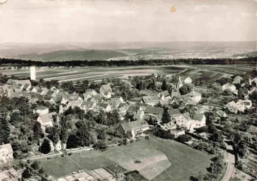 AK / Ansichtskarte Buoch Dorf Kirche Felder Wald Wasserturm Wohnhaeuser Huegel