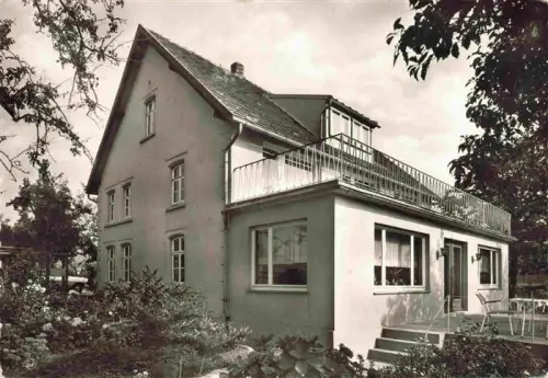 AK / Ansichtskarte Barntrup Lippe NRW Pension-Haus-Daheim Wohnhaus Balkon Garten Terrasse Fachwerk