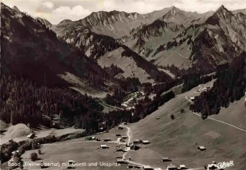 AK / Ansichtskarte Baad-Mittelberg Kleinwalsertal AT Tal Berge Alpen Guentli Unspitze Kleinwalsertal Almen Wald