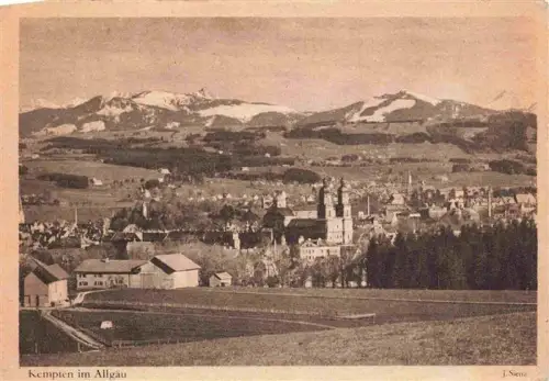 AK / Ansichtskarte KEMPTEN Allgaeu Bayern Alpspitze Edelsberg Reiterwanne Einstein Stadtpanorama Kirche Alpen Allgaeu Felder Wald