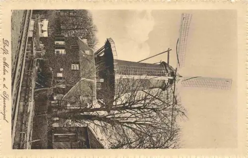 AK / Ansichtskarte DELFT Zuid-Holland NL Molen-a-d-Spoorsingel Windmuehle Kanal Baeume Haeuser