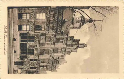 AK / Ansichtskarte DELFT Zuid-Holland NL Gemeenlandshuis Fassade Ornamentik Stufengiebel Backsteinbau Renaissance