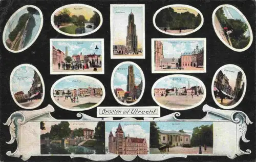 AK / Ansichtskarte UTRECHT NL Groeten-uit-Utrecht Domtoren Neude Vreeburg Begijnhof Malebaan Mehrbildkarte