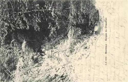 AK / Ansichtskarte MONTREUX  VD Gorges-du-Chaudron Schlucht Wald Steg Bach Felsen Wanderweg