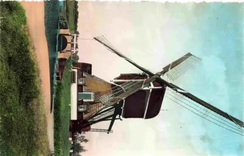 AK / Ansichtskarte Voorhout  Zuid-Holland NL Wipwatermolen Windmuehle Kanal Schleuse Wiesen Polderland