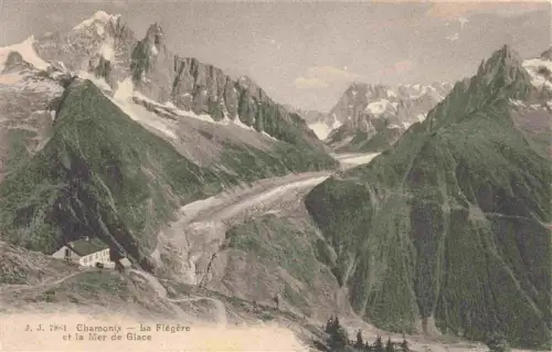 AK / Ansichtskarte CHAMONIX BONNEVILLE 74 Haute-Savoie La-Flégère Mer-de-Glace Gletscher Bergmassiv Alpen Huette
