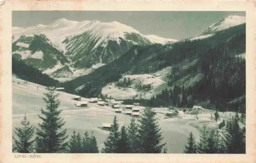 AK / Ansichtskarte Litzi-Rueti Litzirueti Arosa GR Litzi-Rueti Chur-Arosa-Bahn Winterlandschaft Schnee Bergdorf Wald Tannen