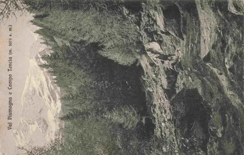 AK / Ansichtskarte Campo Tencia TI Val-Piumogna Campo-Tencia Rifugio-Alpino Wald Bergbach Wanderer Felsen