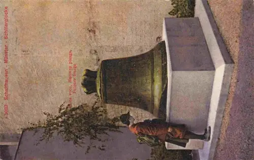 AK / Ansichtskarte SCHAFFHAUSEN  SH Muenster-Schaffhausen Schillerglocke Glocke Vivos-voco Schulkind koloriert