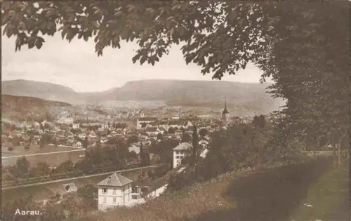 AK / Ansichtskarte AARAU AG Stadtansicht Kirche Tal Huegel Waelder Haeuser Panorama