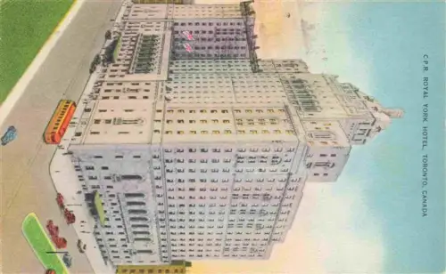 AK / Ansichtskarte TORONTO Ontario Canada Royal-York-Hotel CPR Hochhaus Strassenbahn Stadtansicht Art-déco