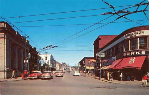 AK / Ansichtskarte Port Arthur Ontario Canada Arthur-Street Geschaefte Strassenszene Autos Trolleybusleitungen Burke