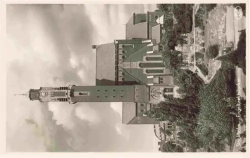 AK / Ansichtskarte STOCKHOLM  Sweden Engelbrektskyrkan Kirche Kirchturm Uhr Backstein Park Baeume