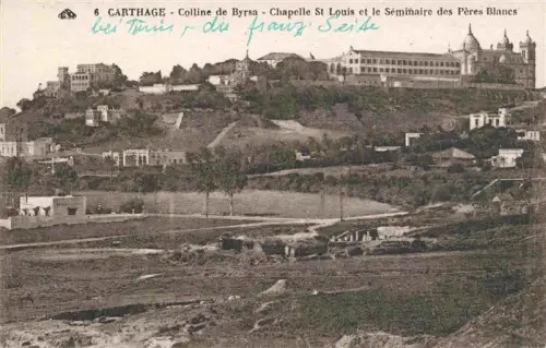 AK / Ansichtskarte Carthage  Karthago Carthago Tunesie Colline-de-Byrsa Chapelle-St-Louis Séminaire-des-Pères-Blancs Huegel Kirche Gebaeude