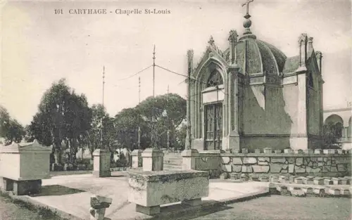 AK / Ansichtskarte Carthage  Karthago Carthago Tunesie Chapelle-St-Louis Kapelle Kuppel Saeulen Kreuz Ruinen
