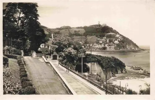 AK / Ansichtskarte SAN SEBASTIAN  DONOSTIA Saint-Sebastien Pais Vasco ES Miramar Monte-Igueldo Promenade Kueste Meer Tunnel Huegel