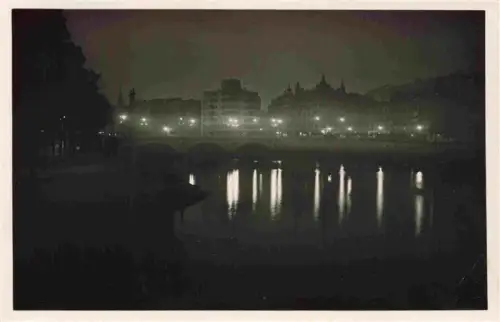 AK / Ansichtskarte SAN SEBASTIAN  DONOSTIA Saint-Sebastien Pais Vasco ES Puente-de-Sta-Catalina Bruecke Nacht Nachtaufnahme Fluss Beleuchtung Spiegelung