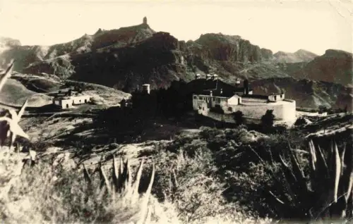 AK / Ansichtskarte Tejeda Gran Canaria ES Parador Roque-Nublo Berge Gebirge Gebaeude Kaktus Agaven S/W