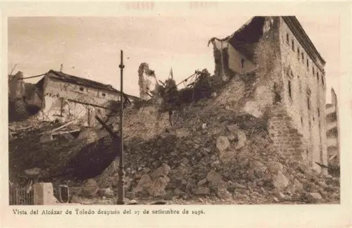 AK / Ansichtskarte TOLEDO Castilla-La Mancha ES Alcázar-de-Toledo Ruinen Zerstoerung Buergerkrieg nach-1936 Truemmer