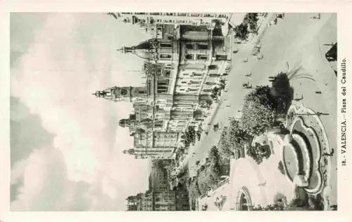 AK / Ansichtskarte VALENCIA  Valenciana ES Plaza-del-Caudillo Rathaus Brunnen Stadtplatz Prachtgebaeude Boulevard Strassenszene