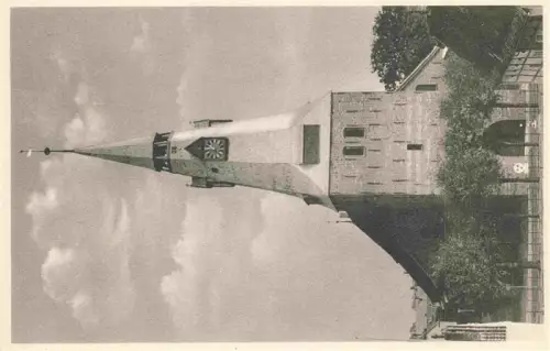 AK / Ansichtskarte Tonder DK Tonder-kirke Kirche Kirchturm Backstein Ziegeldach Uhr Baeume
