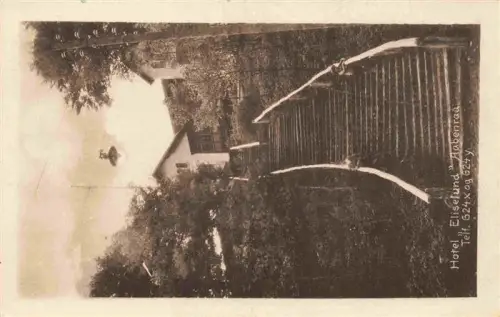 AK / Ansichtskarte Aabenraa Apenrade DK Hotel-Eliselund Treppe Baeume Gebaeude S/W