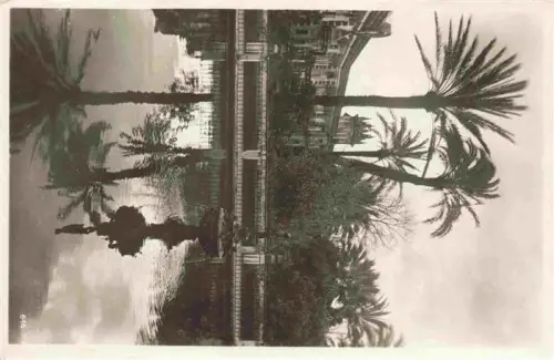 AK / Ansichtskarte SEVILLA Andalucia ES Alcazar Garten Teich Palmen Brunnen Spiegelung S/W