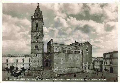 AK / Ansichtskarte Chieti Abruzzo IT Duomo Dom Campanile Kirchturm Piazza Romanisch Fotografie