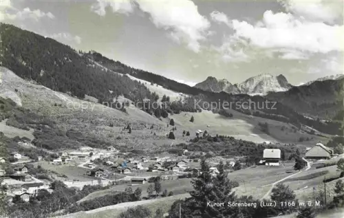 AK / Ansichtskarte Soerenberg LU Kurort Dorf Berge Wald Wiesen Haeuser Wolken
