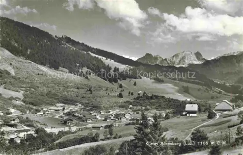 AK / Ansichtskarte Soerenberg LU Kurort Dorf Berge Wald Wiesen Haeuser Wolken