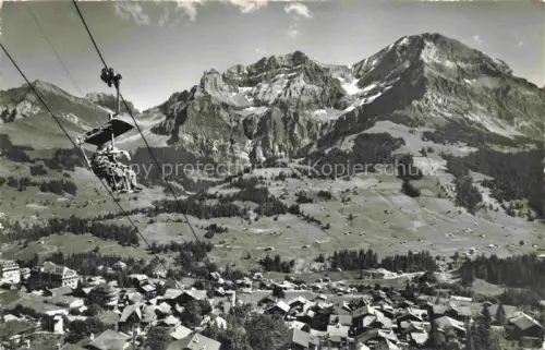AK / Ansichtskarte Adelboden Frutigen BE Sesselbahn Schwandfeldspitz Bonderspitz Nuenihorn Grosslohner Dorf Alpen