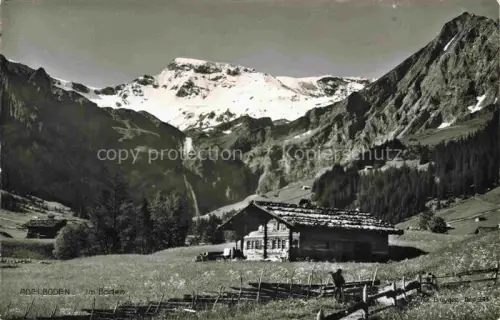 AK / Ansichtskarte Adelboden Frutigen BE Im-Boden Wildstrubel Engstligfaelle Almhuette Wiese Berge Alpen