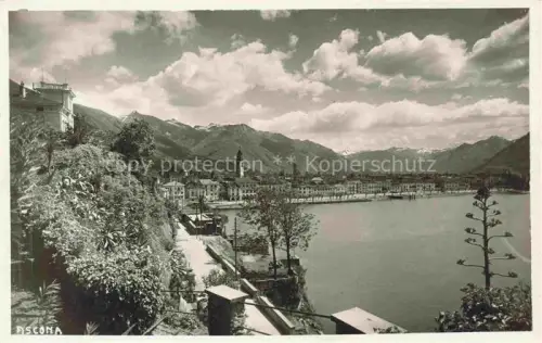 AK / Ansichtskarte Ascona Lago Maggiore TI Lago-Maggiore Uferpromenade Seeufer Kirchturm Berge Stadtansicht