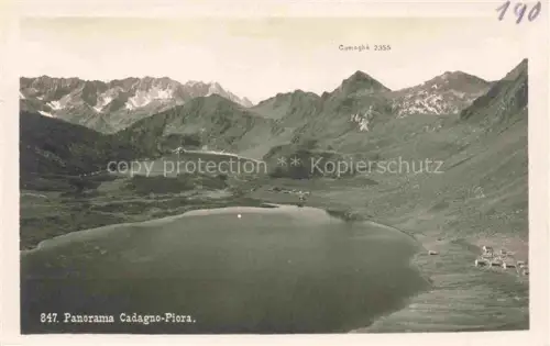 AK / Ansichtskarte Cadagno-Piora Quinto Leventina TI Lago-Cadagno Camoghè Bergpanorama Bergsee Alpen Weide