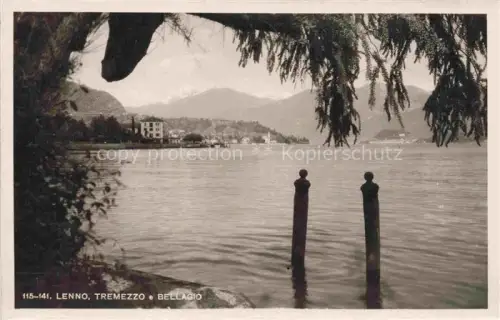 AK / Ansichtskarte Lenno Lago di Como Lombardia IT Lago-di-Como Lenno Tremezzo Bellagio Seeufer Berge Steg