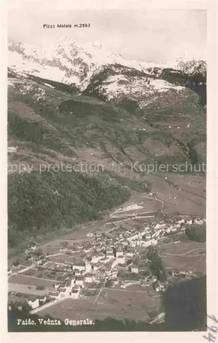 AK / Ansichtskarte Faido Leventina TI Pizzo-Molare Fliegeraufnahme Tal Berge Schnee Siedlung Wiesen Wald