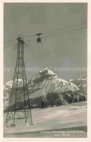 AK / Ansichtskarte Engelberg  OW Schwebebahn Gerschni-Truebsee Hahnen Seilbahn Mast Winter Schnee Berge
