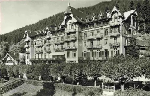 AK / Ansichtskarte Beatenberg Thunersee BE Bibelheim Hotel Fachwerk Wald Garten Hecke Balkon Jugendstil